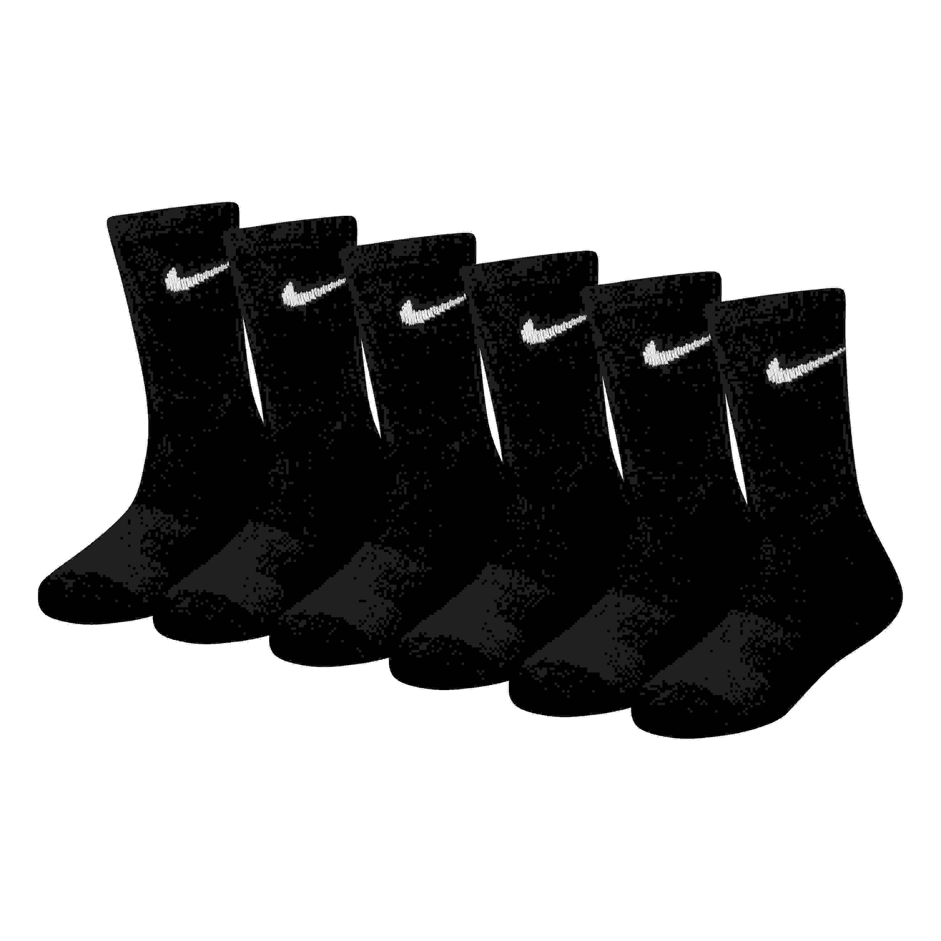 Nike Dri-FIT 6-Pack Kids' Black Crew Socks